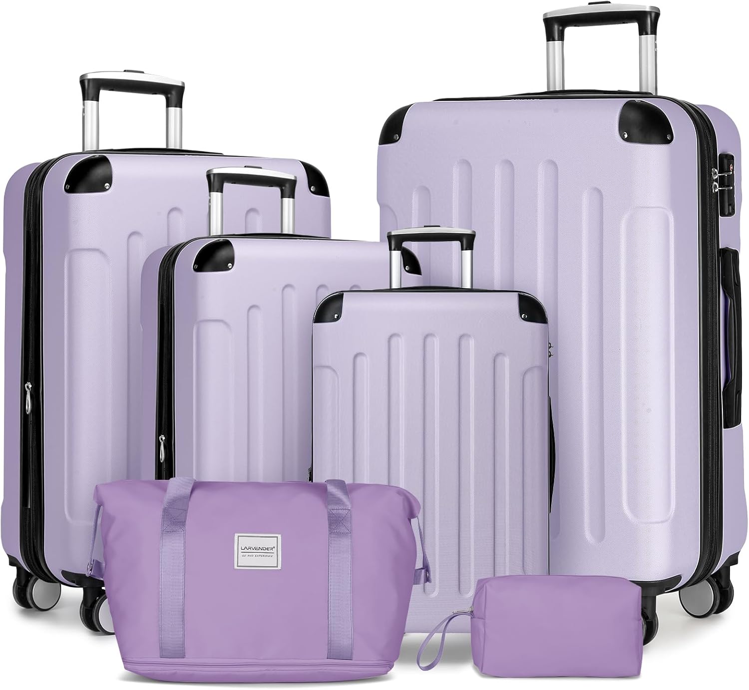 Long Vacation Luggage Set LARVENDER Luggage Sets 6 Piece